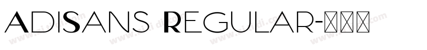 AdiSans Regular字体转换